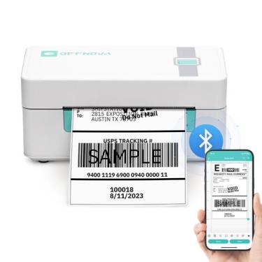 Imagem de Impressora de etiquetas de envio OFFNOVA Bluetooth Thermal 4x6 polegad
