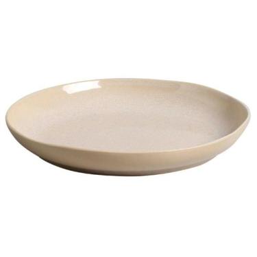 Imagem de Travessa Redonda Orgânica Stoneware Latte Porto Brasil 36 cm