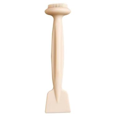 Imagem de Escova de máscara facial de silicone de cabeça dupla – Aplicador de máscara de lama e ferramenta de limpeza facial