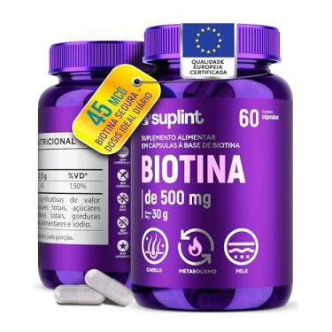 Imagem de Biotina 500 MG | Complexo de Beleza para Cabelo, Pele e Unhas | Suplemento para Crescimento Capilar | Vitaminas Sem Glúten | Desenvolvido na Holanda | Vitamina B para cabelo e unha | 60 Cápsulas