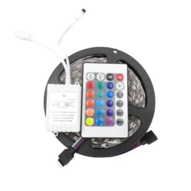 Imagem de Fita Led Rgb 3528 Rolo 5M Com Fonte 12V 2A E Controle Remoto - Lintian