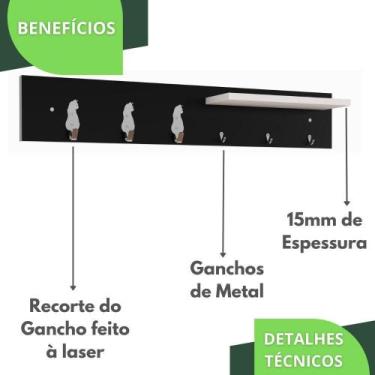 Imagem de Porta Chaves De Parede Porta Chaveiro Organizador P.B.G.C - Metalcromo