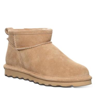 Imagem de BEARPAW Short feminino de várias cores | Bota de tornozelo feminina | Bota feminina sem cadarço | Bota de inverno confortável, Café Gelado, 12