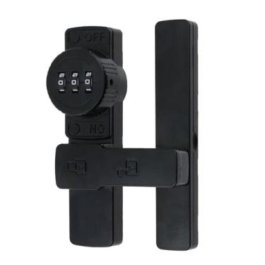 Imagem de Woogim Trava mecânica com senha de 180 graus, abertura esquerda/direita, fechadura de combinação de casa, fechadura de porta de celeiro de liga de zinco para porta de celeiro, janelas, jardim