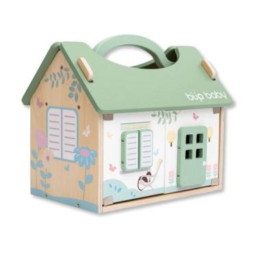 Imagem de Brinquedo De Madeira Casinha De Bonecas Verde - Bup Baby
