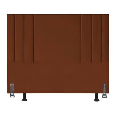Imagem de Cabeceira 195 Cm Suede Moderna King Clássica Cama Box Frame Terracota