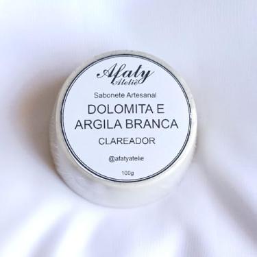 Imagem de Sabonete de Dolomita e Argila Branca 100g – Clareador, Pele de Porcelana | Afaty