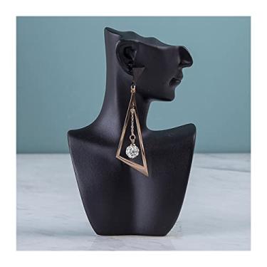 Imagem de Suporte de joias expositor de joias, resina pequeno médio retrato lateral modelo brincos colar suporte de exibição de joias adereços de exibição de joias exibição de joias (cor: pequeno)