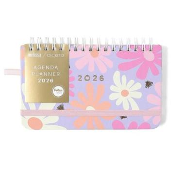 Imagem de Agenda Planner Wire-O 2026 Melissa Color Bloomy 15,5X9 - Cicero
