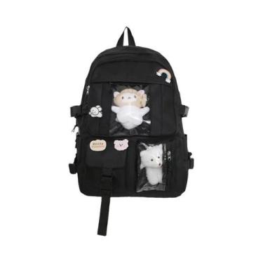 Imagem de Mochila Escolar Rosa E Roxa Para Meninas, Bolsa Escolar Bonita Sem Ace