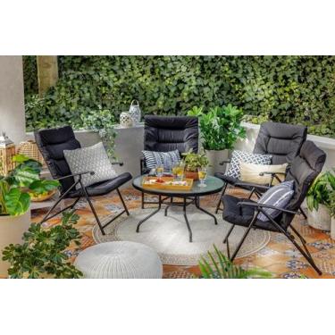 Imagem de Conjunto Dobrável São Paulo 5 Peças Preto Just Home Collection