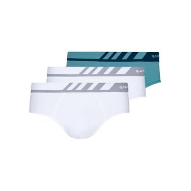 Imagem de Kit com 3 Cuecas Slip Lupo 691002 Colorido, Azul, P