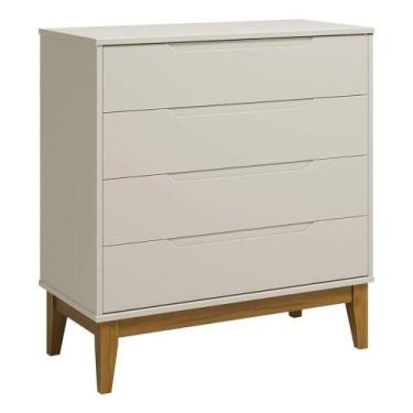 Imagem de Cômoda Gaveteiro Classic Elfe Areia Acetinado Amadeirado - Reller - RE