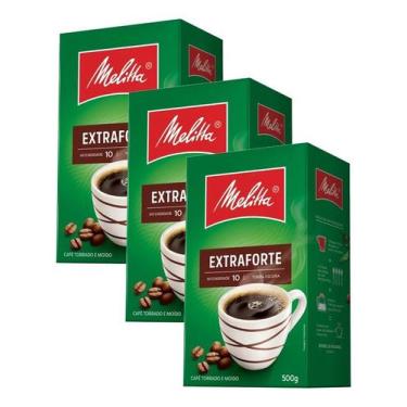 Imagem de Café Em Pó Extra Forte Melitta 500g Kit 3, Café