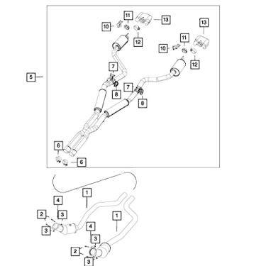 Imagem de Mopar Silenciador de escape 68239473AA