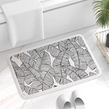 Imagem de SHENGANG Tapete de banheiro Microfibra Banheira Piso Lateral Antiderrapante Tapetes Higiênico Capacho para Chuveiro, 23,40x60cm