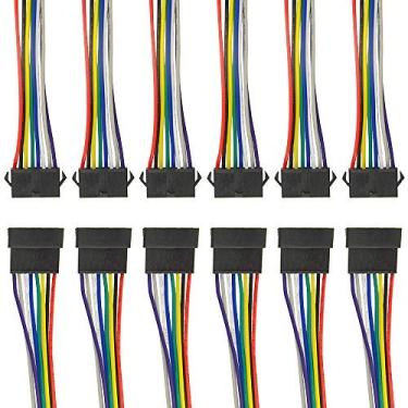 Imagem de XINGYHENG 40 peças (20 pares) plugue de conexão fêmea e macho 8 pinos com conector de terminal cabo de fio para tira de luz LED 150 mm compatível com JST