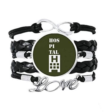 Imagem de OFFbb-USA Pulseira Hospital Lucky Building Acessório Amor de couro torcido para presente