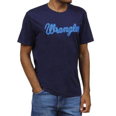 Imagem de Camiseta  Masculina Azul Marinho Wrangler 34158