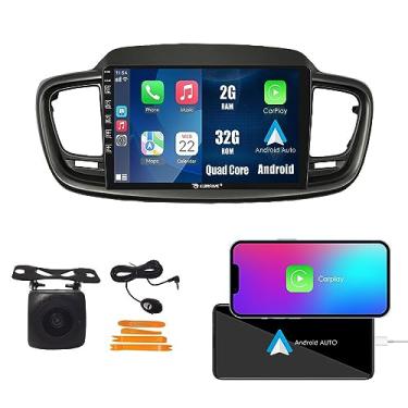 Imagem de Kunfine Car CarPlay Android Navegação Automática Rádio GPS Estéreo Câmera Reversa Tela IPS Touchscreen 10 polegadas Tablet Pad Pad Media Player para Kia Sorento 2014-2017, se aplicável Quad Core 2G +