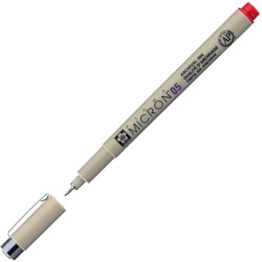 Imagem de MARCADOR TECNICO NANKIN PIGMA MICRON 05 - VERMELHO - USO PROFISSIONAL