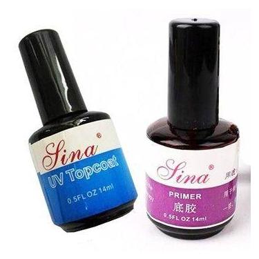 Imagem de Kit Esmalte Base Para Manicure E Primer Topcoat Unha Acrigel (D3054 / 