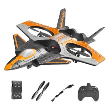 Imagem de simhoa Avião RC com controle remoto para iniciantes, brinquedo de voo, Laranja