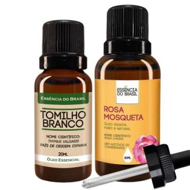 Imagem de Kit Óleo Essencial Tomilho 20Ml + Vegetal Rosa Mosqueta 30Ml - Essênci