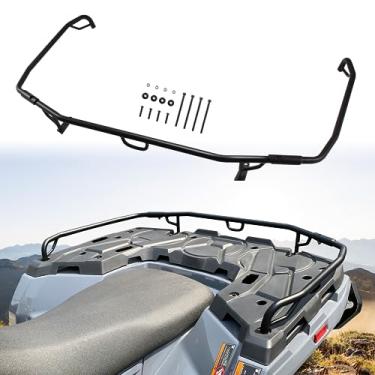 Imagem de CPOWACE Extensor de rack traseiro para quadriciclo compatível com Polaris Sportsman 570 450 HO 2021 2022 2023 acessórios, rack traseiro de aço resistente substituir #2884841