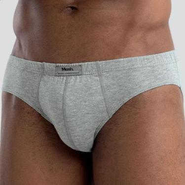 Imagem de Cueca Mash Slip em Algodão Plus Size 074.59, Cinza mescla, XXGG