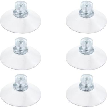 Imagem de TAODAN 12 peças 40 mm chave de fenda de PVC transparente suporte adesivo gancho de sucção com porca de parafuso para pendurar placa de licença viseiras de sol grinaldas