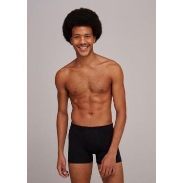 Imagem de Kit Com 2 Cuecas Boxer Em Malha De Algodão - Hering, M, Preto