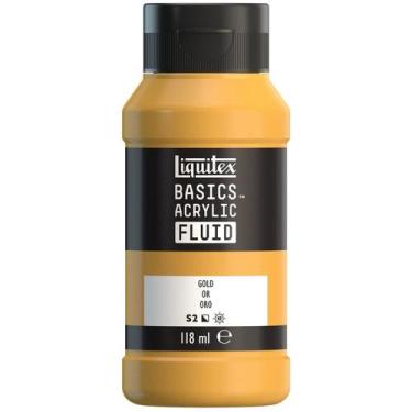 Imagem de Tinta Acrílica Liquitex Basics Fluid 118ml Gold, Fluid