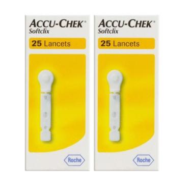 Imagem de Kit Accu-Chek Lancetas Softclix Com 2 Caixas De 25 Un Cada - ROCHE