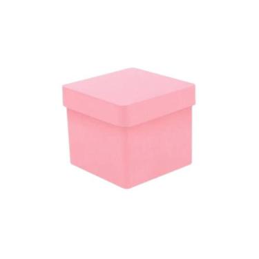 Imagem de Lembrancinha Caixa Acrilica 5x5cm Rosa 10un - DREX