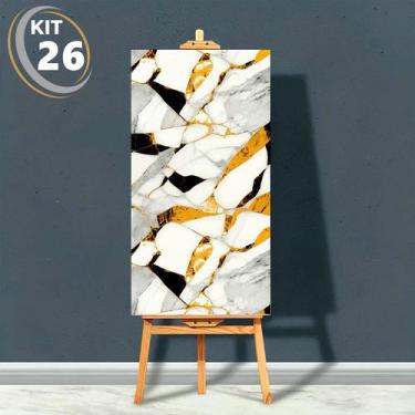 Imagem de Kit 26 Placas Adesivas Marmorizadas 3D Revestimento em Mármore 30x60cm