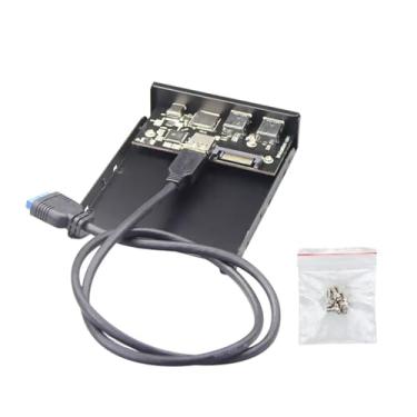 Imagem de Hub de painel frontal de 8,5 cm, hub USB interno de 3 portas, compartimento para leitor de cartão micro SD/TF