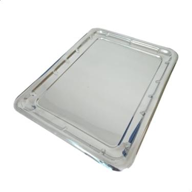 Imagem de Bandeja Grande Sem Alça Retangular Inox Garçom Restaurante