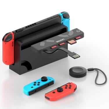 Imagem de Unitek Switch Leitor de cartão de jogo com controle remoto Nintendo Switch Cards Switcher 4 compartimentos para cartão de jogo Leitura e Adaptadores de comutação rápida para Switch/Switch OLED