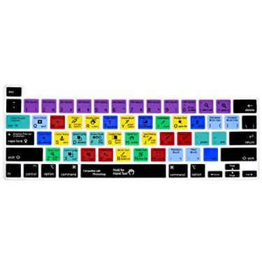 Imagem de HRH Película protetora de silicone para teclado PS Photoshop Shortcuts para MacBook Pro 33.0 cm 2020 (modelo A2289/A2251/A2338 M1 Chip) e MacBook Pro 16 polegadas 2019 (modelo A2141)