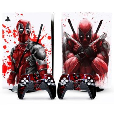 Imagem de Toxxos PS5 Skin - Edição Disco Console e Controlador Acessórios Capas Skins PS5 Controle Skin PS5 Skins para Console Conjunto Completo PS5 Skin Black Myth Wukong (Branco e Vermelho)