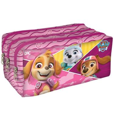 Imagem de Estojo Escolar Triplo Patrulha Canina Feminino - 5150 - Dac