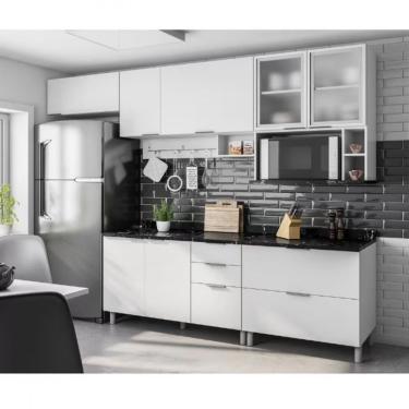 Imagem de Cozinha Completa Bartira Rubi Com 7 Portas E 5 Gavetas - 280 Branco