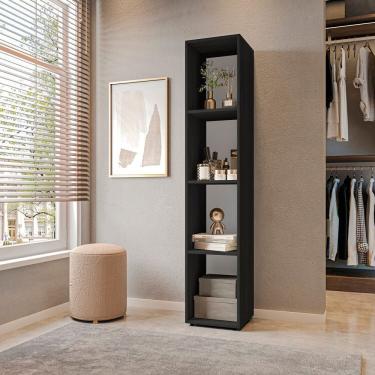 Imagem de Estante Para Livros Modular 4 Nichos Delta Preto