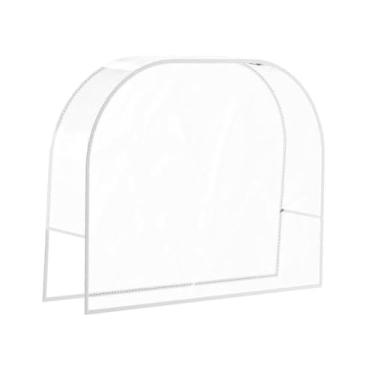 Imagem de OIIBWQ Capa protetora para encosto de cadeira de salão, resistente à água, evita danos, proteção transparente para cadeira de estilo para SPA, barbearia