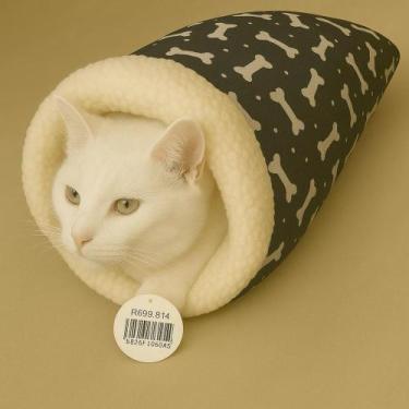 Imagem de Cama Toca Para Gatos Saco De Dormir Ultra Macio Em Sherpa Peludinha Ma