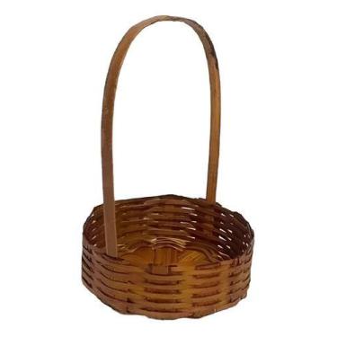 Imagem de Kit 10 Cestas De Bambu Vime 15cm Café Da Manhã Lembrança Pascoa - Reno