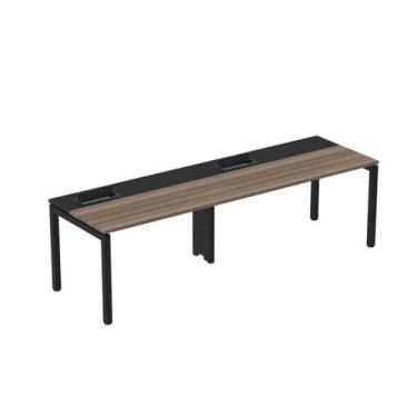 Imagem de Estação de Trabalho Mesa Plataforma Escritório para 2 Pessoas com Caix