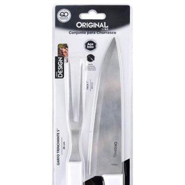 Imagem de Kit Para Churrasco De Inox Design 02 Peças - Original