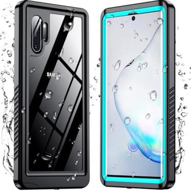 Imagem de Temdan Capa à prova d'água para Samsung Galaxy Note 10 Plus, [proteção contra quedas de grau militar] [IP68 debaixo d'água] Capa resistente à prova de choque de corpo inteiro para Note 10 Plus de 6,8